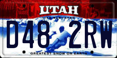 UT license plate D482RW
