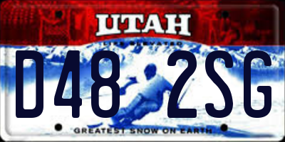 UT license plate D482SG