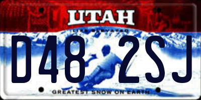 UT license plate D482SJ