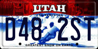 UT license plate D482ST