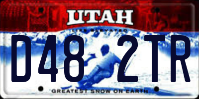 UT license plate D482TR