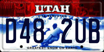 UT license plate D482UB