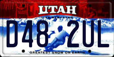 UT license plate D482UL