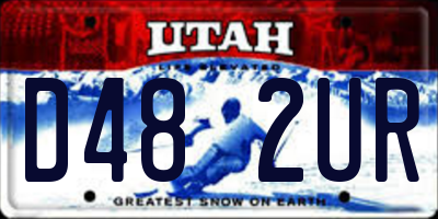 UT license plate D482UR