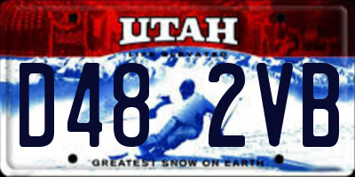 UT license plate D482VB