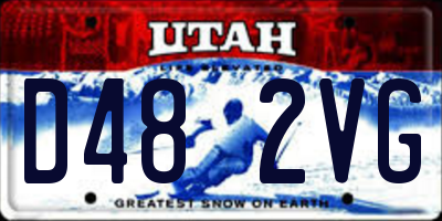 UT license plate D482VG
