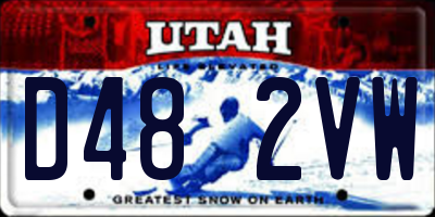 UT license plate D482VW