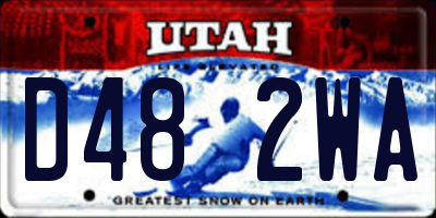 UT license plate D482WA