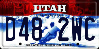 UT license plate D482WC