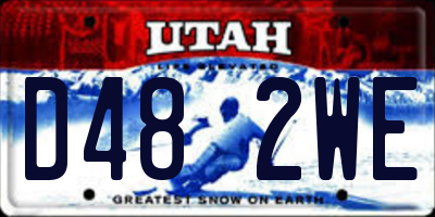 UT license plate D482WE