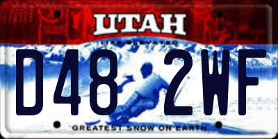 UT license plate D482WF
