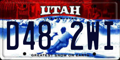 UT license plate D482WI