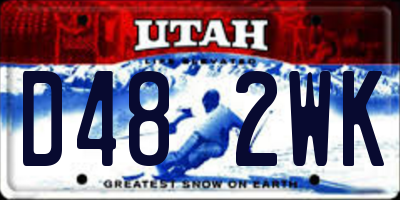 UT license plate D482WK