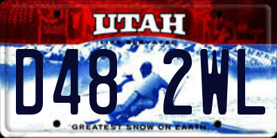 UT license plate D482WL