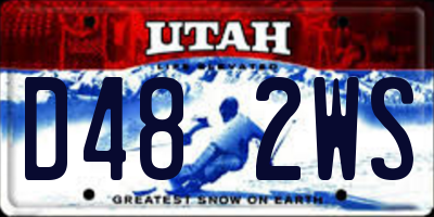 UT license plate D482WS