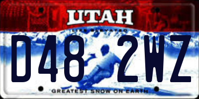 UT license plate D482WZ