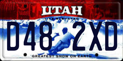 UT license plate D482XD