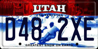 UT license plate D482XE