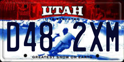 UT license plate D482XM