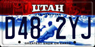 UT license plate D482YJ