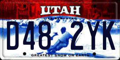 UT license plate D482YK