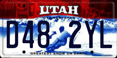UT license plate D482YL