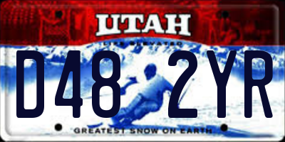 UT license plate D482YR
