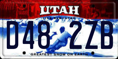 UT license plate D482ZB