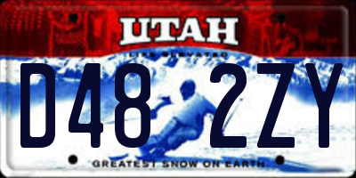 UT license plate D482ZY