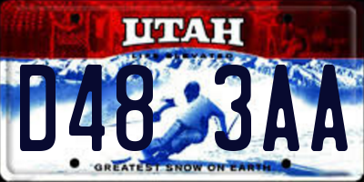 UT license plate D483AA