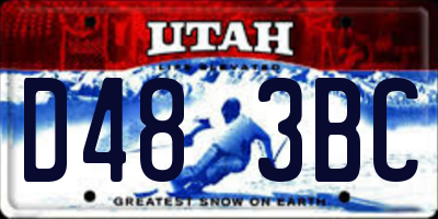 UT license plate D483BC