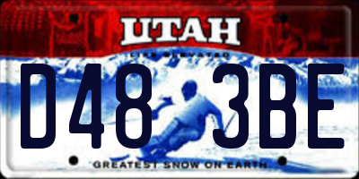 UT license plate D483BE