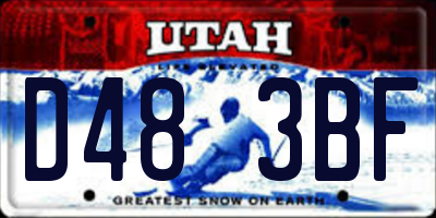 UT license plate D483BF