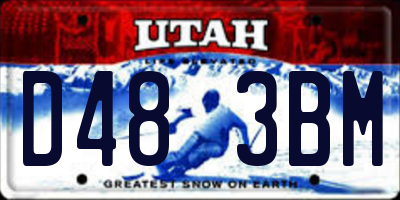 UT license plate D483BM
