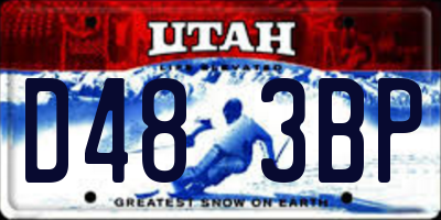 UT license plate D483BP