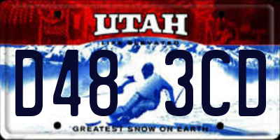 UT license plate D483CD