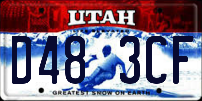 UT license plate D483CF