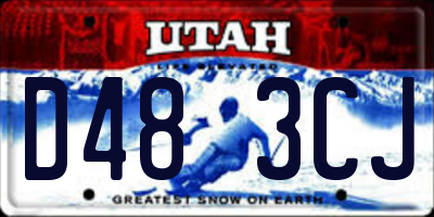 UT license plate D483CJ