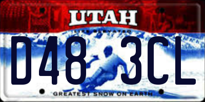 UT license plate D483CL