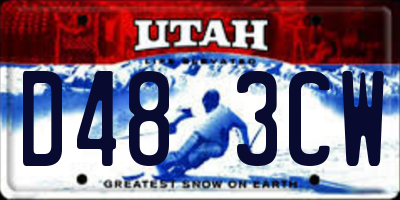 UT license plate D483CW