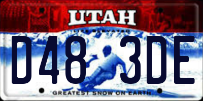 UT license plate D483DE