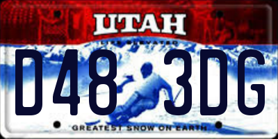 UT license plate D483DG