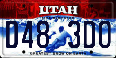 UT license plate D483DO