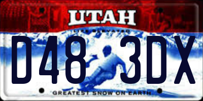 UT license plate D483DX