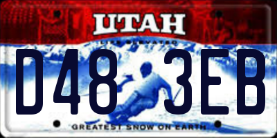 UT license plate D483EB