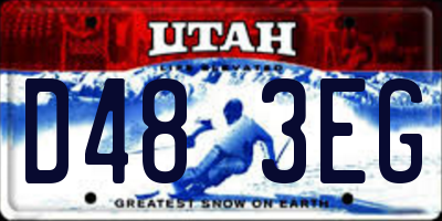 UT license plate D483EG