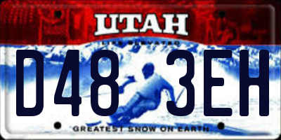 UT license plate D483EH