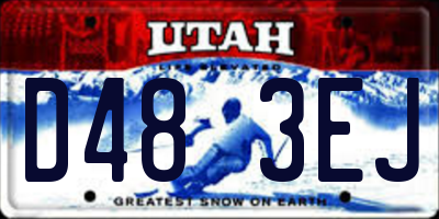 UT license plate D483EJ