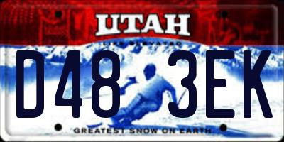 UT license plate D483EK