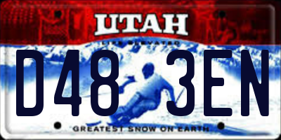 UT license plate D483EN